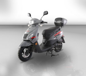 Cali 50cc Moped Scooter | Automatic Transmission | PMZ50-2 Ash Gray