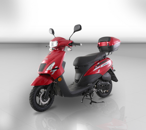 Cali 50cc Moped Scooter | Automatic Transmission | PMZ50-2 Fiery Red